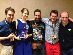 The LARPs team won Best Web Series at Gen Con!